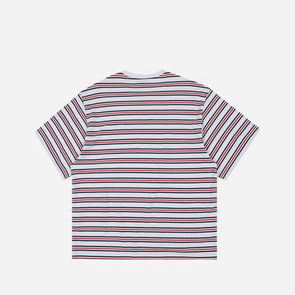 Camisetas Manga Corta Fila Hombre Blancas - Line 3 Striped S/S - España 592076TAR